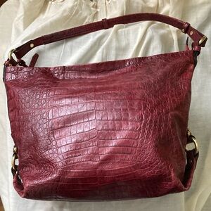 Brahmin burgundy medium tote bag